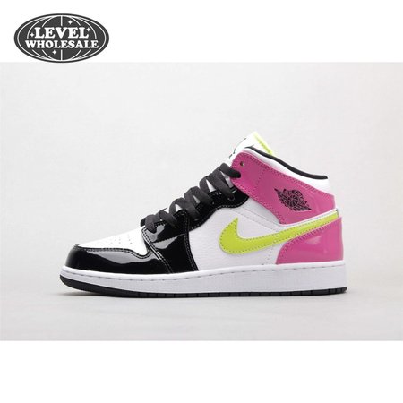 Air Jordan 1 Mid White Black Cyber Pink 36-40