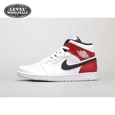 Air Jordan 1 Mid White Black Gym Red 36-46