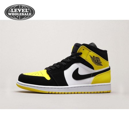 Air Jordan 1 Mid Yellow Toe Black 36-46