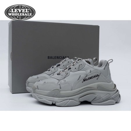 Balenciaga Triple S Allover Logo Gray SIZE: 35-45