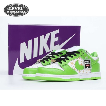 Supreme x Nike SB Dunk Low White Green SP36-47.5