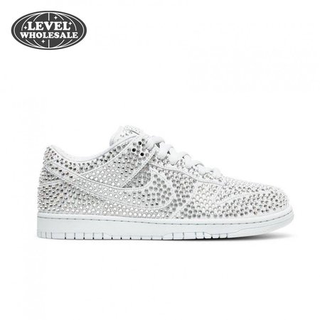 Cactus Plant Flea Market x Swarovski x Dunk Low 'Pure Platinum' Size 36-47.5