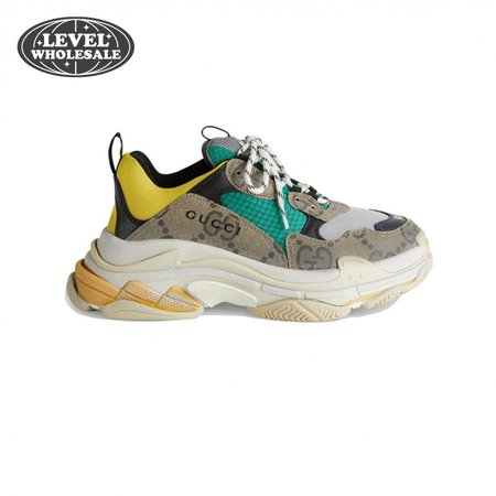 Gucci x Balenciaga The Hacker Project Triple S Beige Green Yellow Size 35-45