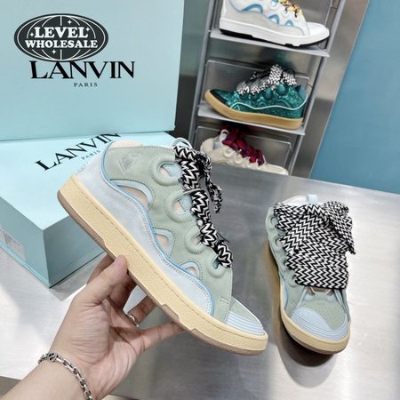 LANVIN Curb sneakers pale blue DRA2-A2121 Size 35-45