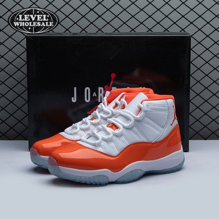 Air Jordan 11 Retro High 72-10 White Orange Size 40-48.5